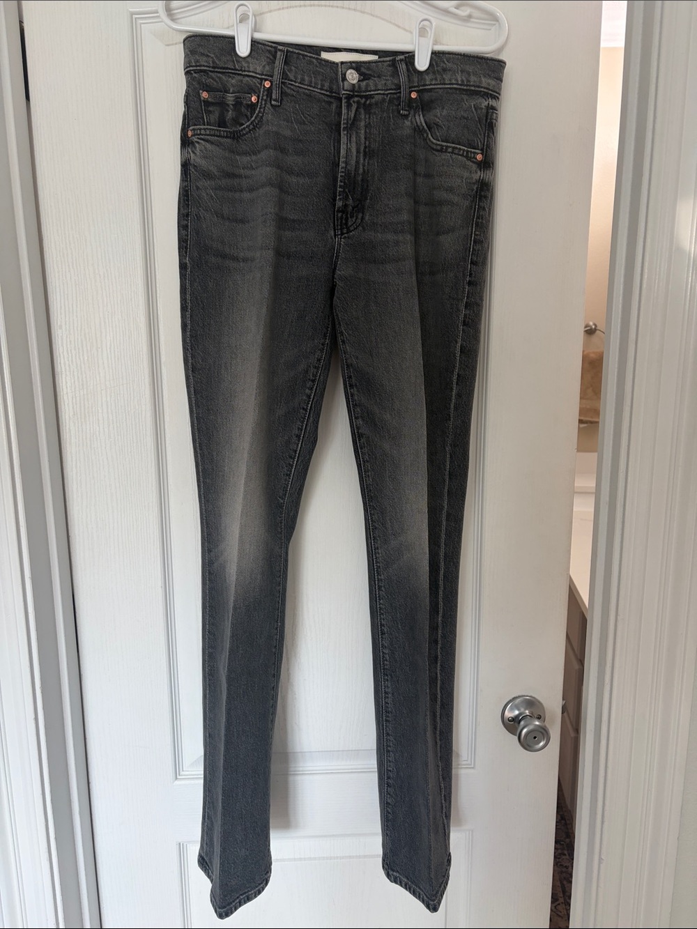 MOTHER The Insider Skimp Jeans Magpie Black Size 29 NWOT